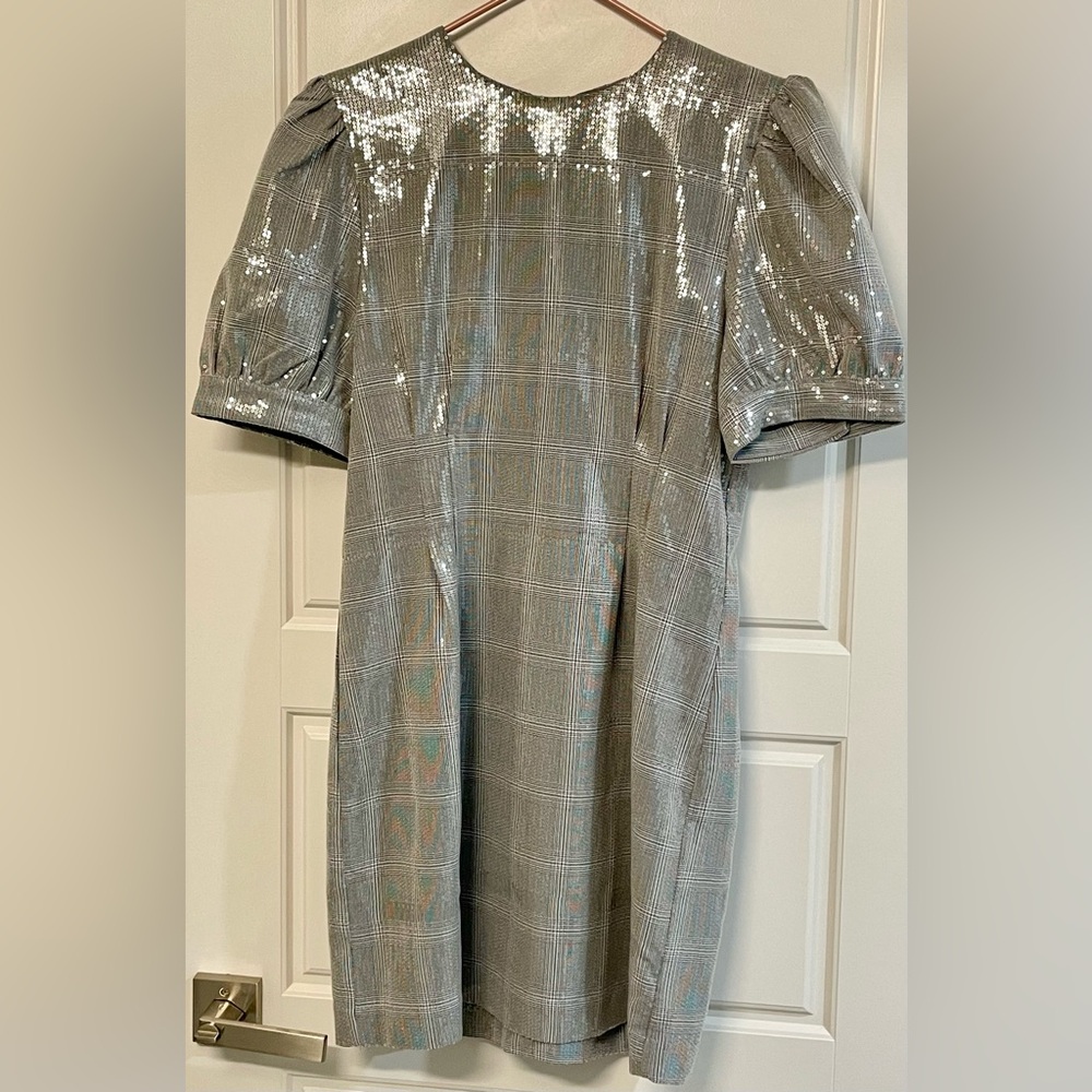 En Saison Sequin Plaid Dress